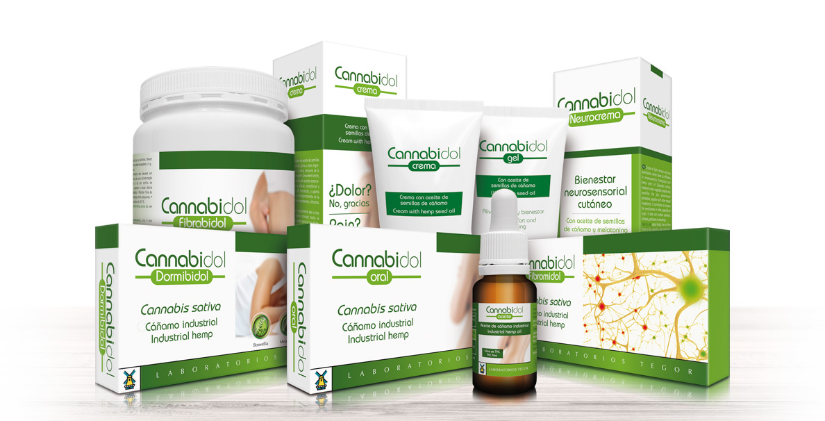 Bodegon-Cannabidol-de-Laboratorios-Tegor Bodegón de productos línea cannabidol